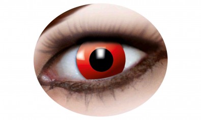 Motivlinsen red devil  - rot - mit Stärke 2 Stck